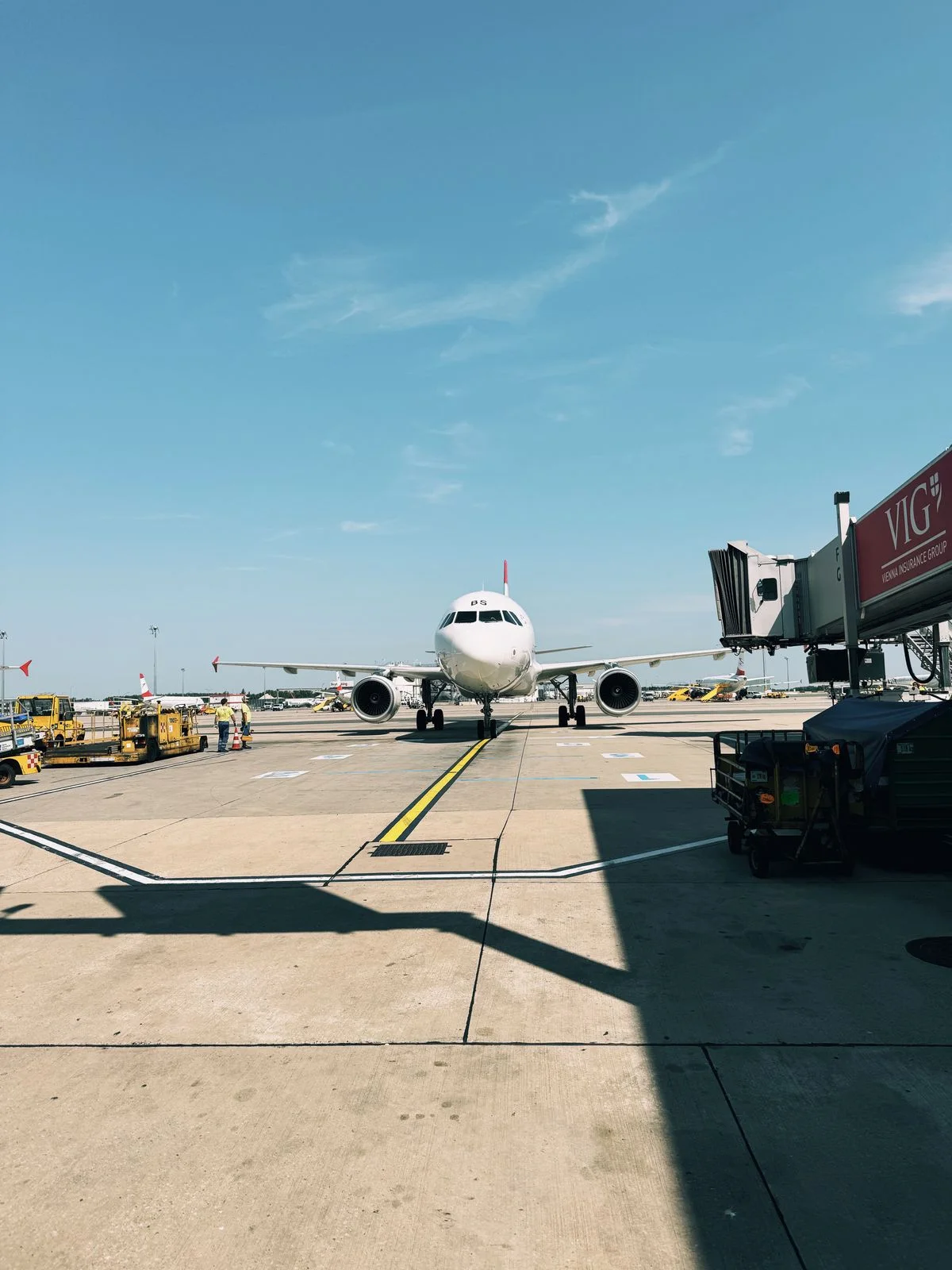 Airliner at an airport gate — illustrative photo, not the featured client
